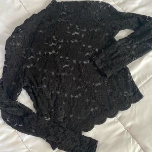 Lace long sleeve shirt